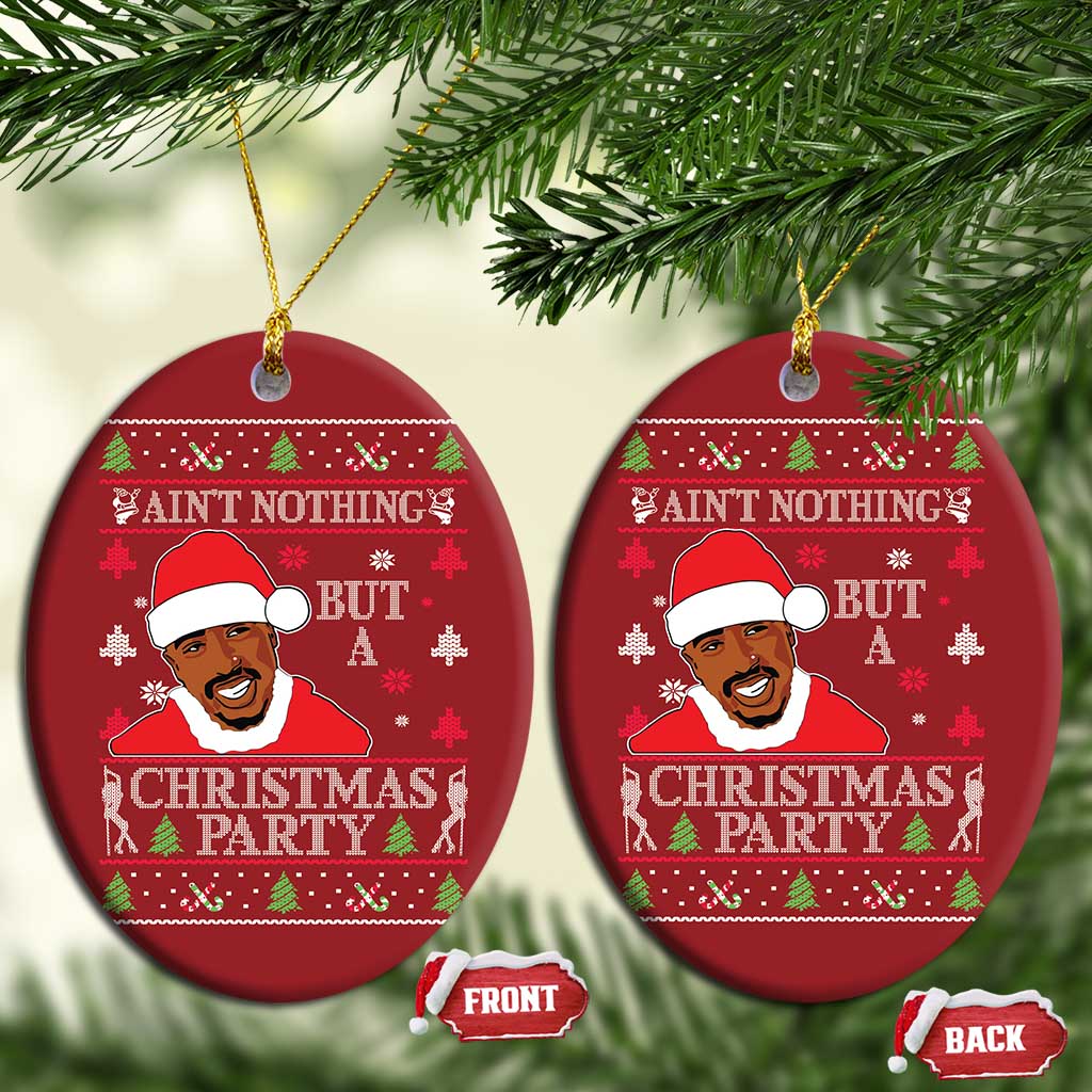 Funny Christmas Christmas Ornament Funny Ain't No Party Like a Diddy Party Ugly Xmas - African Pride