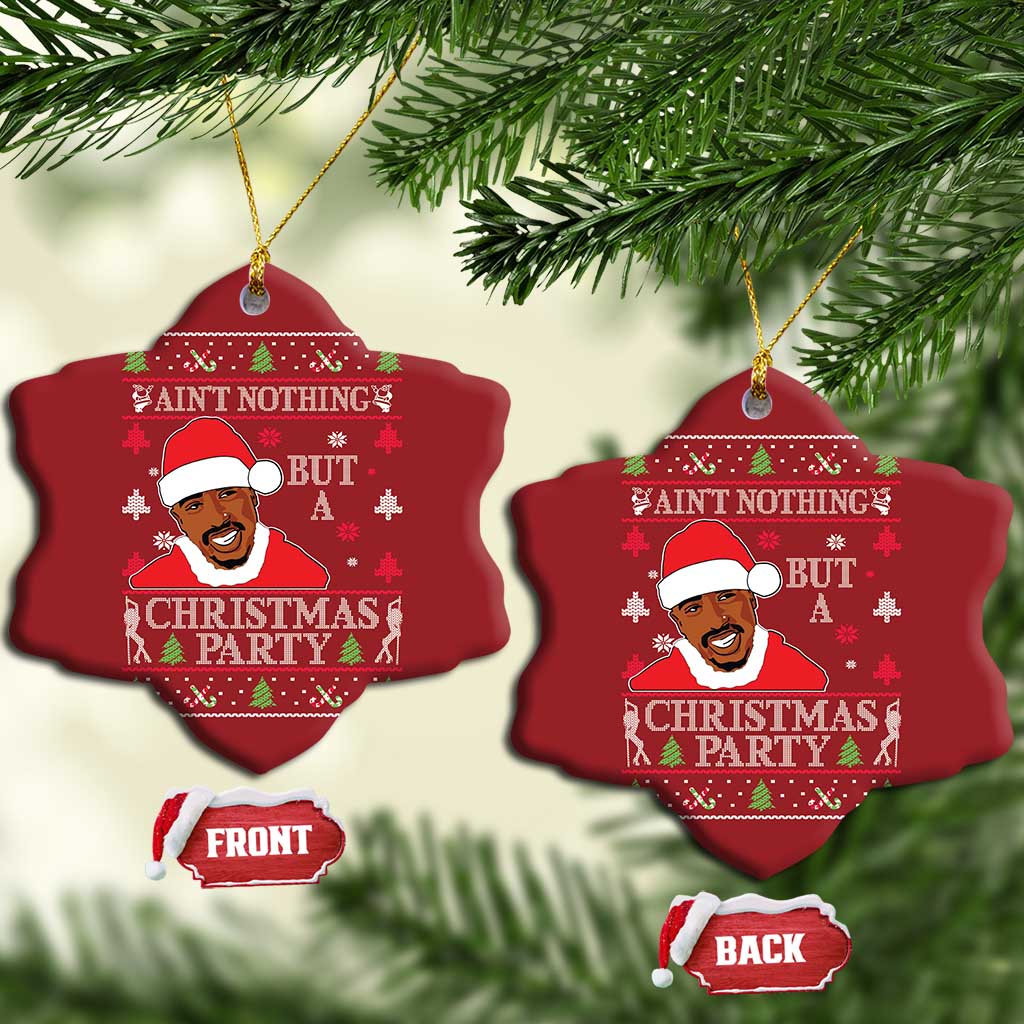 Funny Christmas Christmas Ornament Funny Ain't No Party Like a Diddy Party Ugly Xmas - African Pride