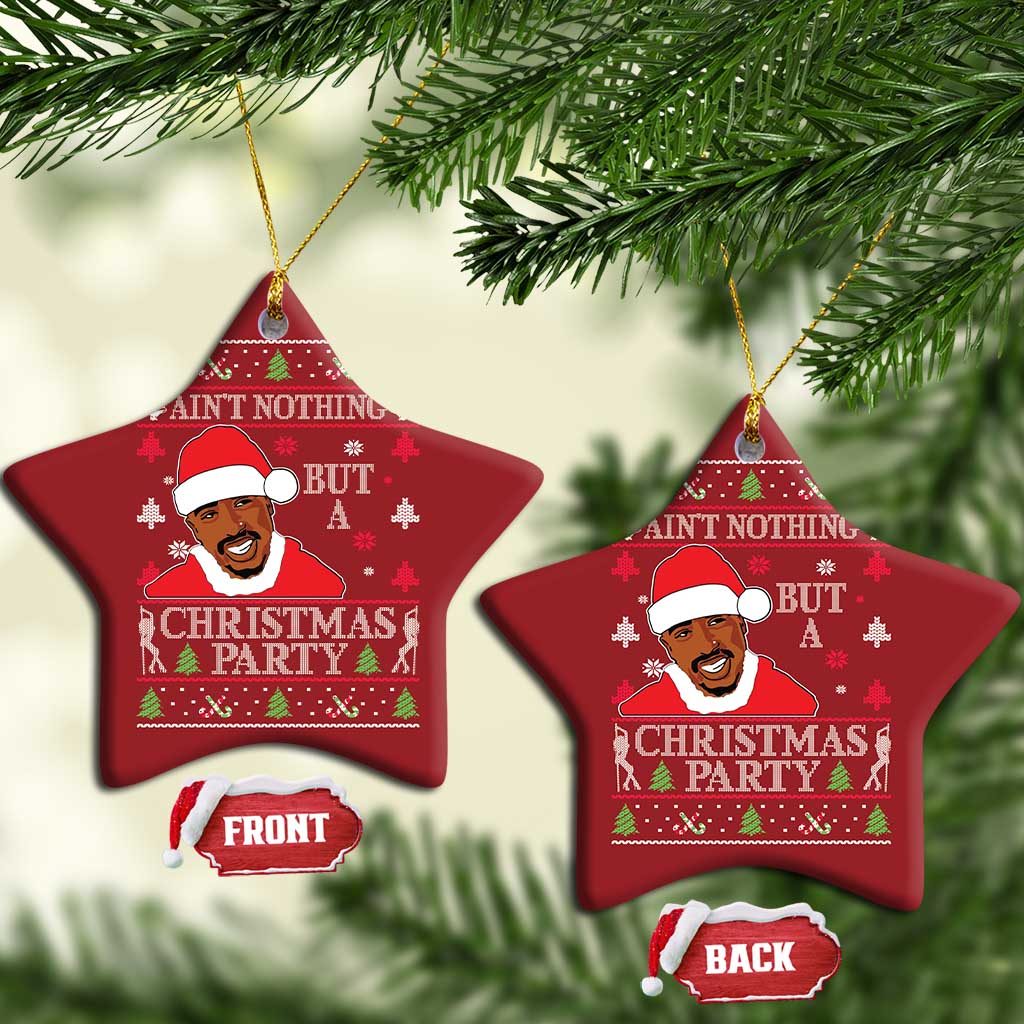 Funny Christmas Christmas Ornament Funny Ain't No Party Like a Diddy Party Ugly Xmas - African Pride