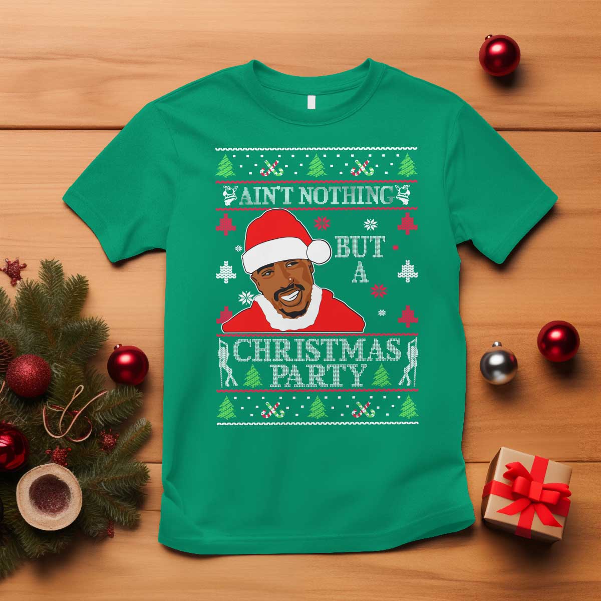 Funny Christmas T Shirt Funny Ain't No Party Like a Diddy Party Ugly Xmas - African Pride