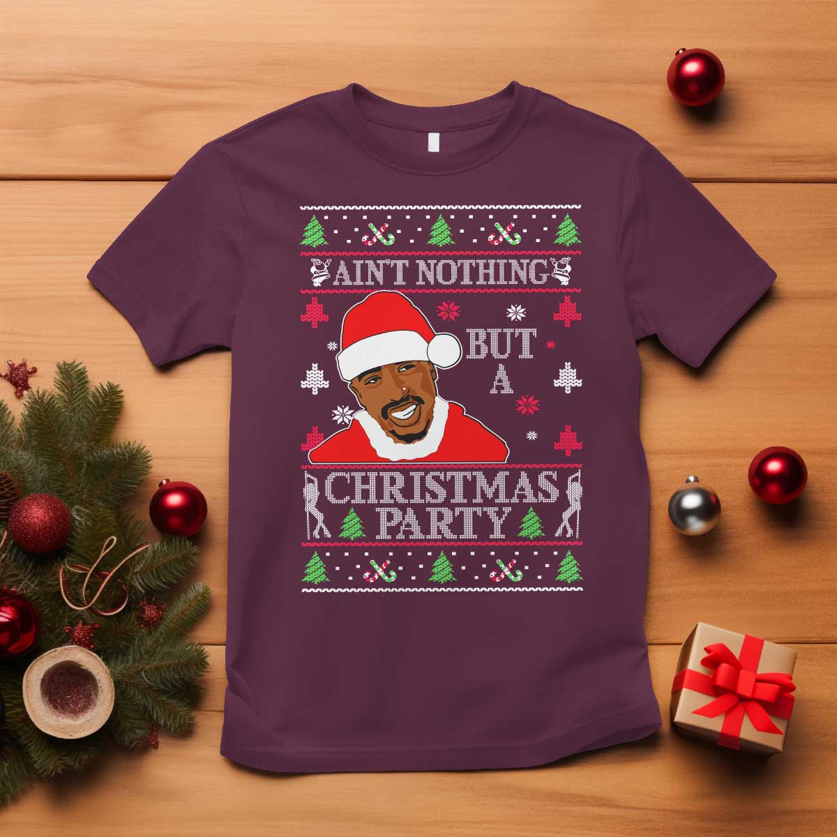 Funny Christmas T Shirt Funny Ain't No Party Like a Diddy Party Ugly Xmas - African Pride