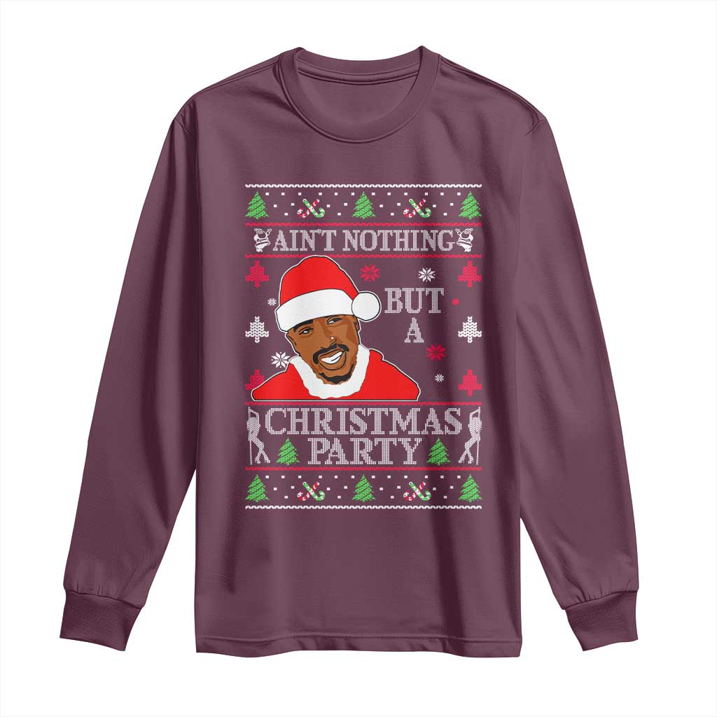 Funny Christmas Long Sleeve Shirt Funny Ain't No Party Like a Diddy Party Ugly Xmas - African Pride