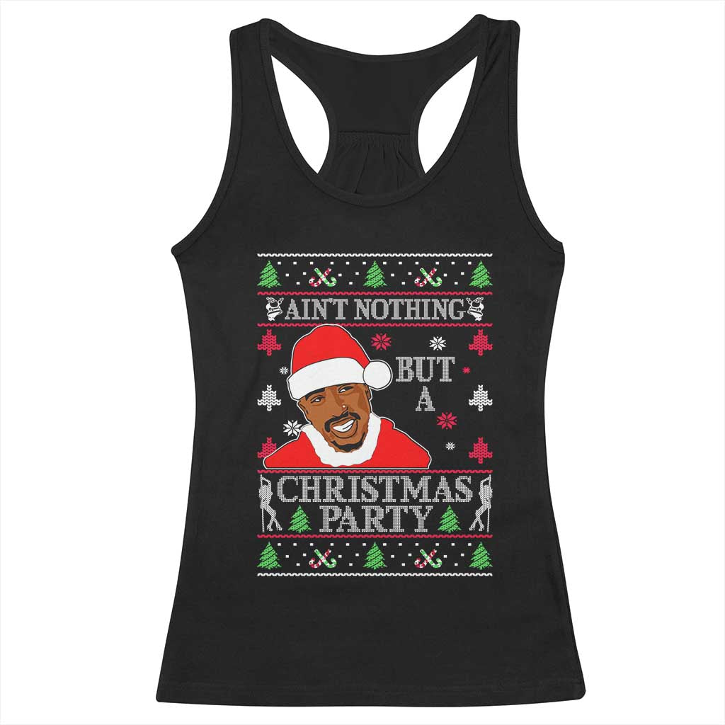 Funny Christmas Racerback Tank Top Funny Ain't No Party Like a Diddy Party Ugly Xmas - African Pride