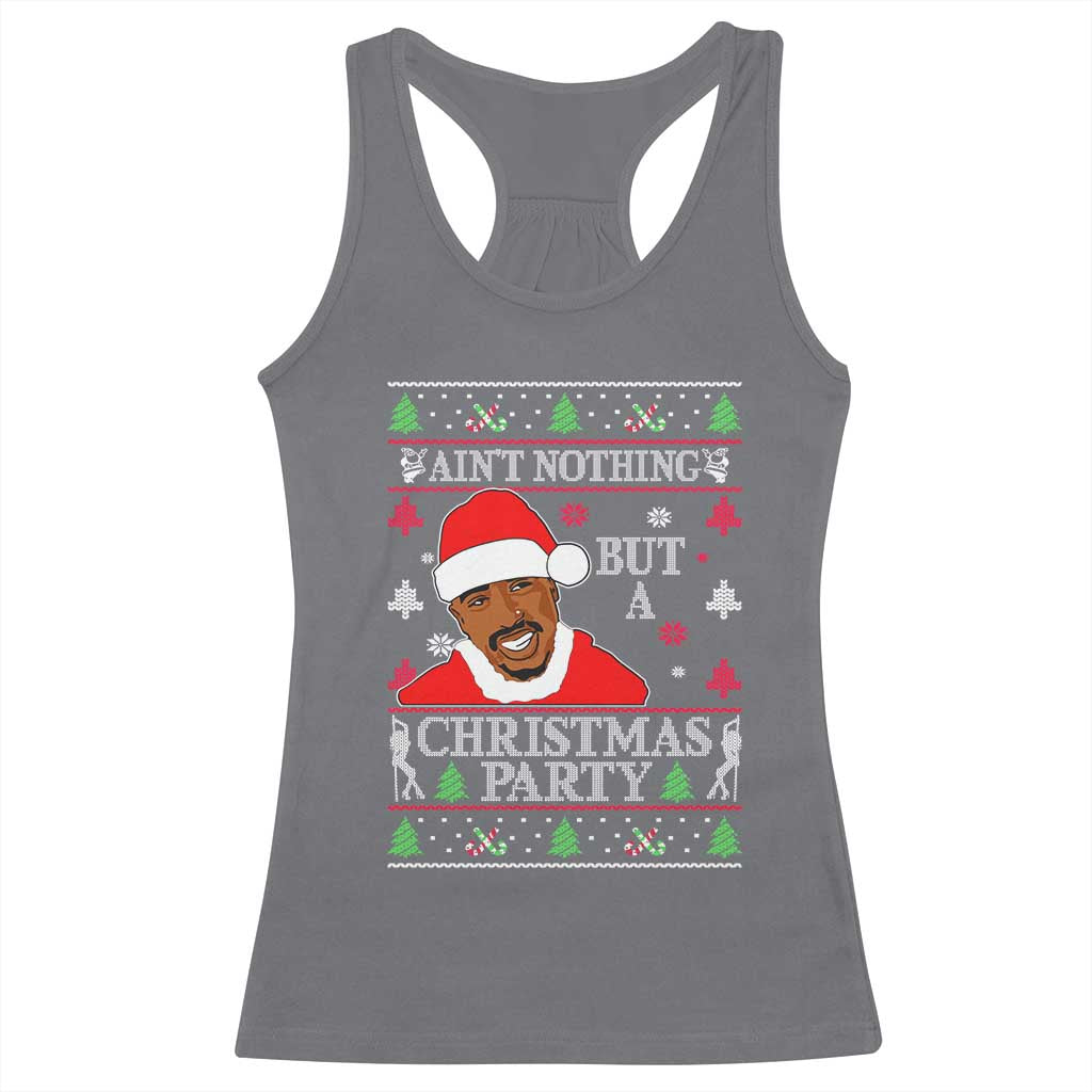 Funny Christmas Racerback Tank Top Funny Ain't No Party Like a Diddy Party Ugly Xmas - African Pride