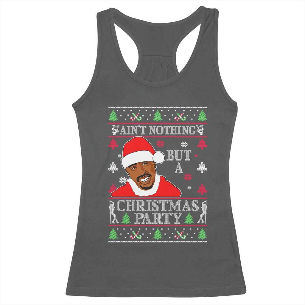 Funny Christmas Racerback Tank Top Funny Ain't No Party Like a Diddy Party Ugly Xmas - African Pride