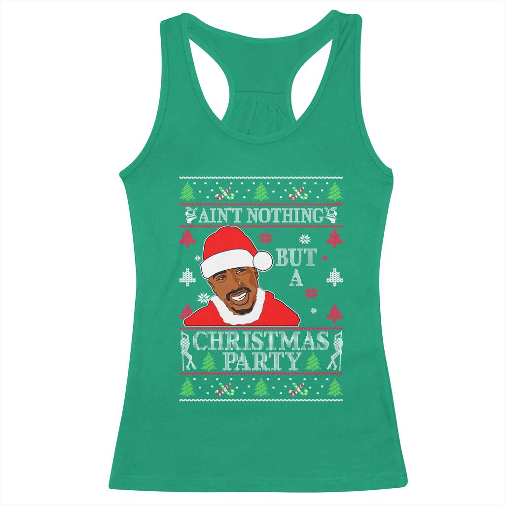 Funny Christmas Racerback Tank Top Funny Ain't No Party Like a Diddy Party Ugly Xmas - African Pride