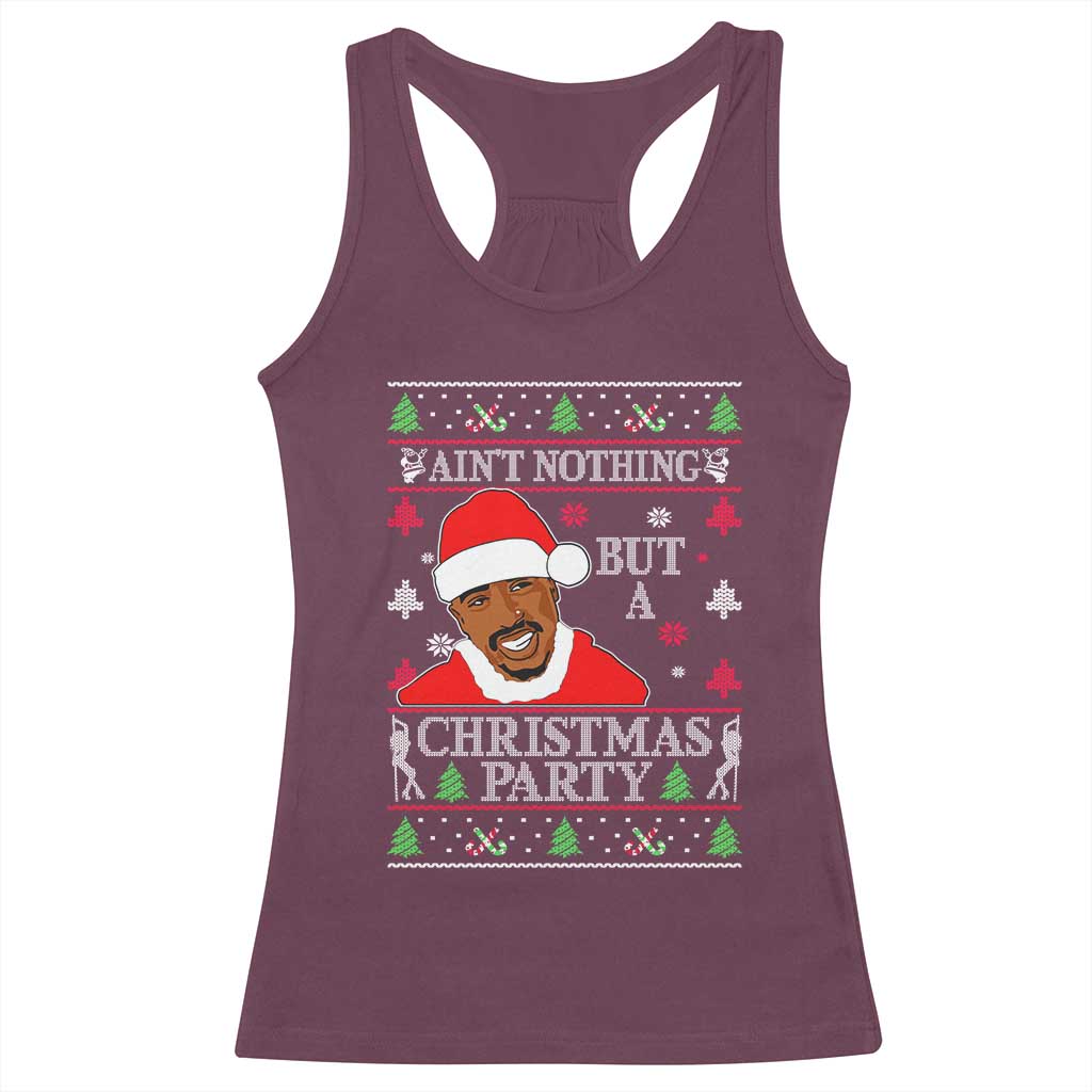 Funny Christmas Racerback Tank Top Funny Ain't No Party Like a Diddy Party Ugly Xmas - African Pride