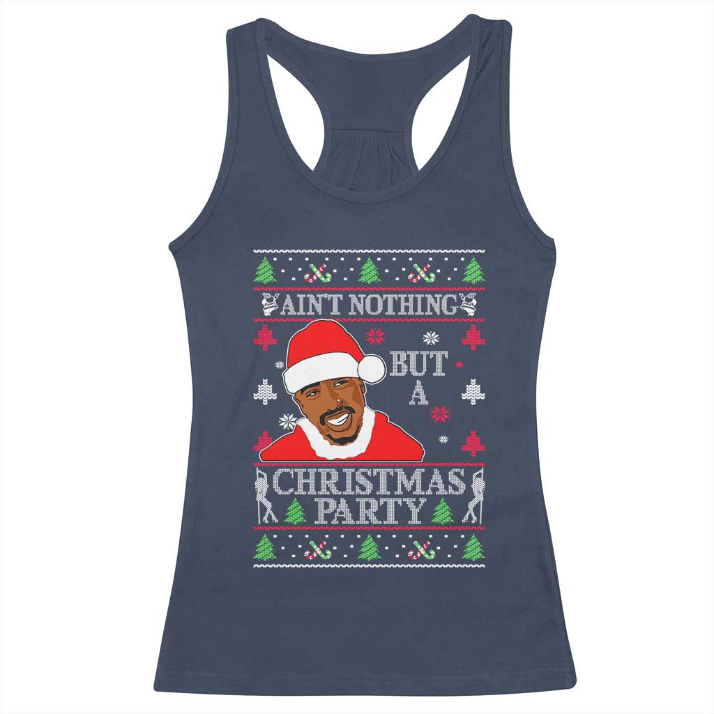 Funny Christmas Racerback Tank Top Funny Ain't No Party Like a Diddy Party Ugly Xmas - African Pride
