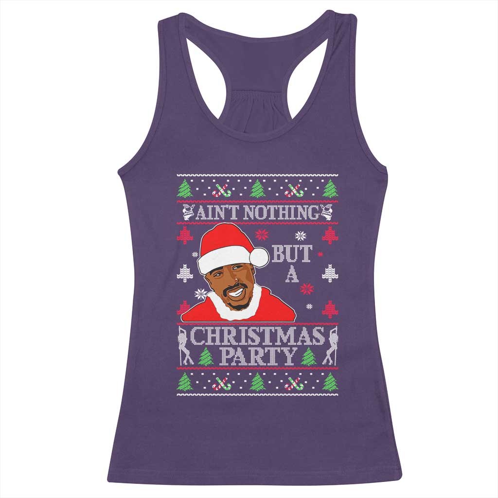 Funny Christmas Racerback Tank Top Funny Ain't No Party Like a Diddy Party Ugly Xmas - African Pride