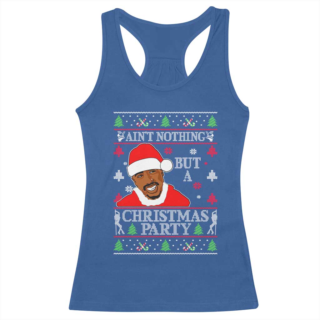 Funny Christmas Racerback Tank Top Funny Ain't No Party Like a Diddy Party Ugly Xmas - African Pride