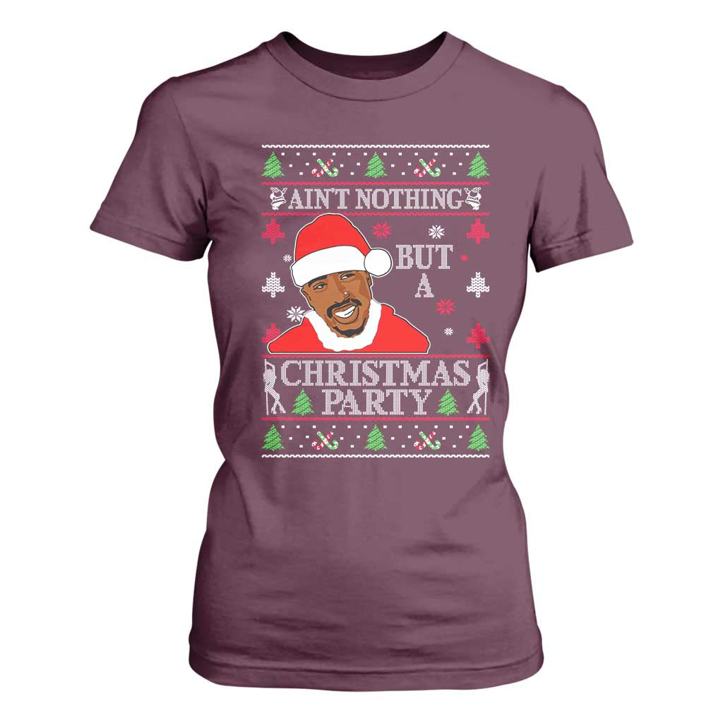 Funny Christmas T Shirt For Women Funny Ain't No Party Like a Diddy Party Ugly Xmas - African Pride
