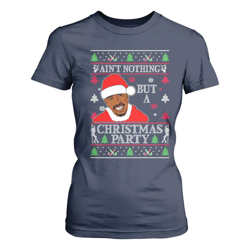 Funny Christmas T Shirt For Women Funny Ain't No Party Like a Diddy Party Ugly Xmas - African Pride