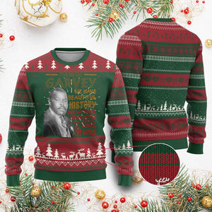 Marcus Garvey Quote Knit Sweatshirt Black History Month - African Pride