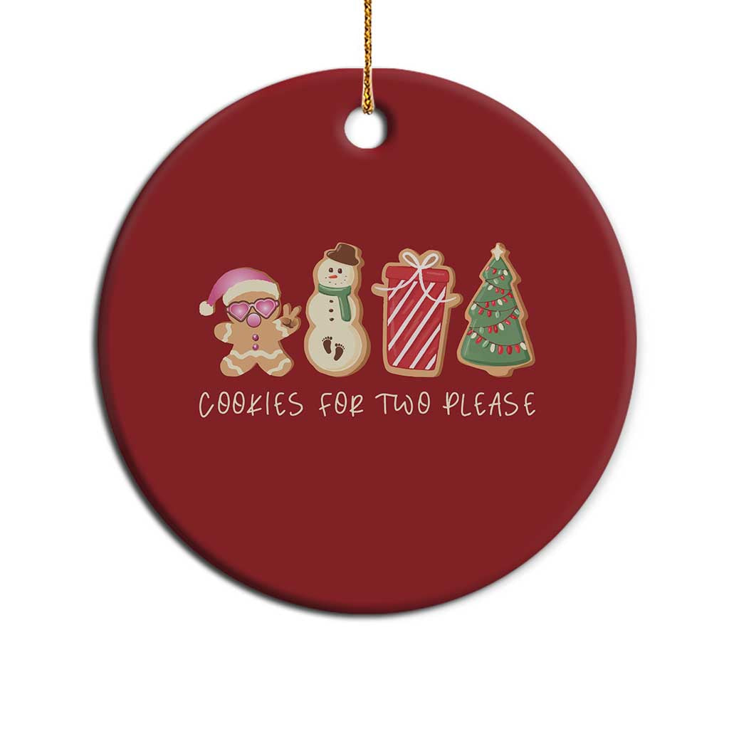 Christmas Pregnancy Announcement Christmas Ornament Cookies For Two Please Xmas Maternity Gift - African Pride