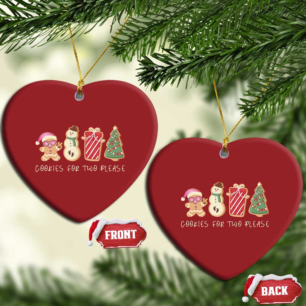 Christmas Pregnancy Announcement Christmas Ornament Cookies For Two Please Xmas Maternity Gift - African Pride