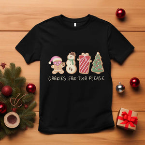 Christmas Pregnancy Announcement T Shirt Cookies For Two Please Xmas Maternity Gift - African Pride