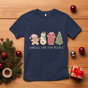 Christmas Pregnancy Announcement T Shirt Cookies For Two Please Xmas Maternity Gift - African Pride