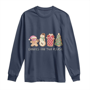 Christmas Pregnancy Announcement Long Sleeve Shirt Cookies For Two Please Xmas Maternity Gift - African Pride