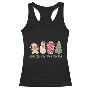 Christmas Pregnancy Announcement Racerback Tank Top Cookies For Two Please Xmas Maternity Gift - African Pride