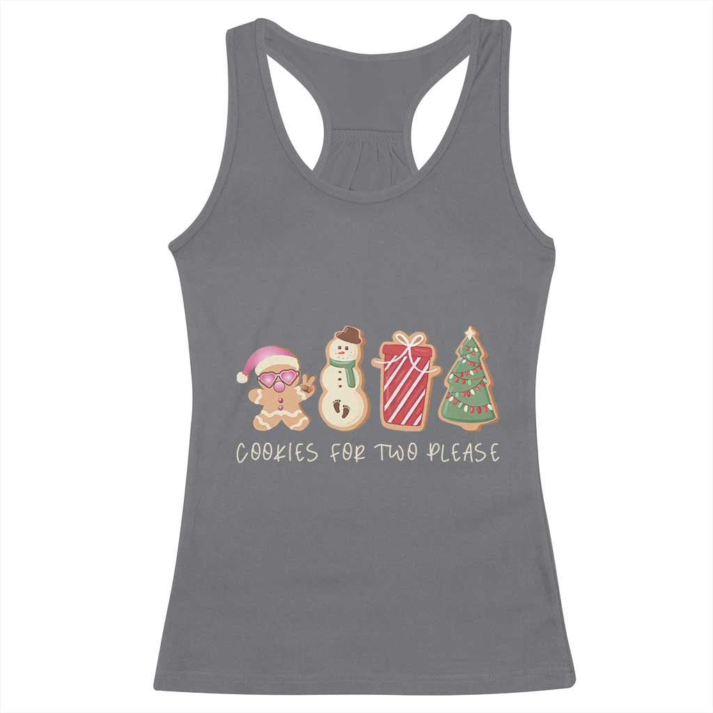 Christmas Pregnancy Announcement Racerback Tank Top Cookies For Two Please Xmas Maternity Gift - African Pride