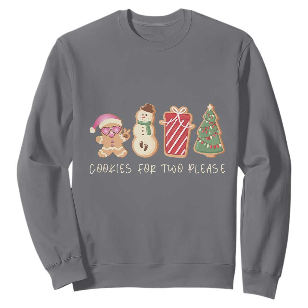 Christmas Pregnancy Announcement Sweatshirt Cookies For Two Please Xmas Maternity Gift - African Pride