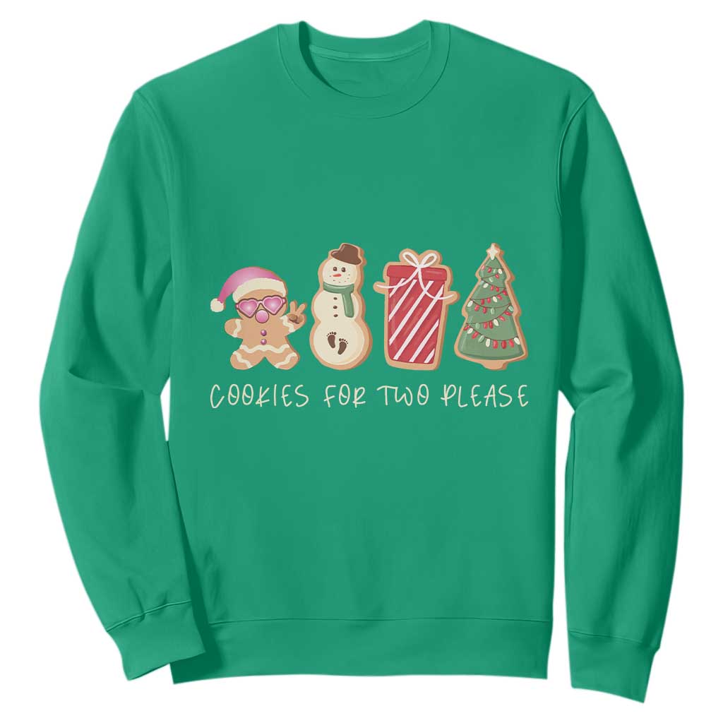Christmas Pregnancy Announcement Sweatshirt Cookies For Two Please Xmas Maternity Gift - African Pride