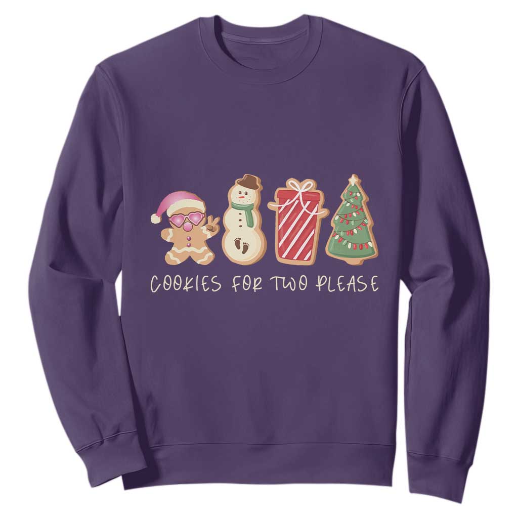 Christmas Pregnancy Announcement Sweatshirt Cookies For Two Please Xmas Maternity Gift - African Pride