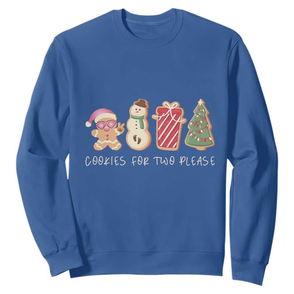 Christmas Pregnancy Announcement Sweatshirt Cookies For Two Please Xmas Maternity Gift - African Pride