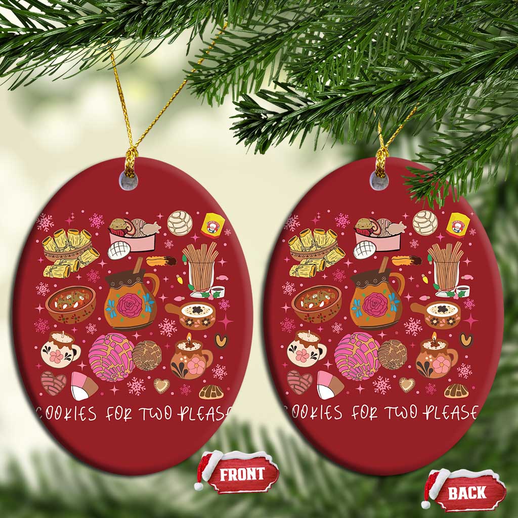 Mexican Christmas Pregnancy Announcement Christmas Ornament Cookies For Two Please Xmas Maternity Gift - African Pride