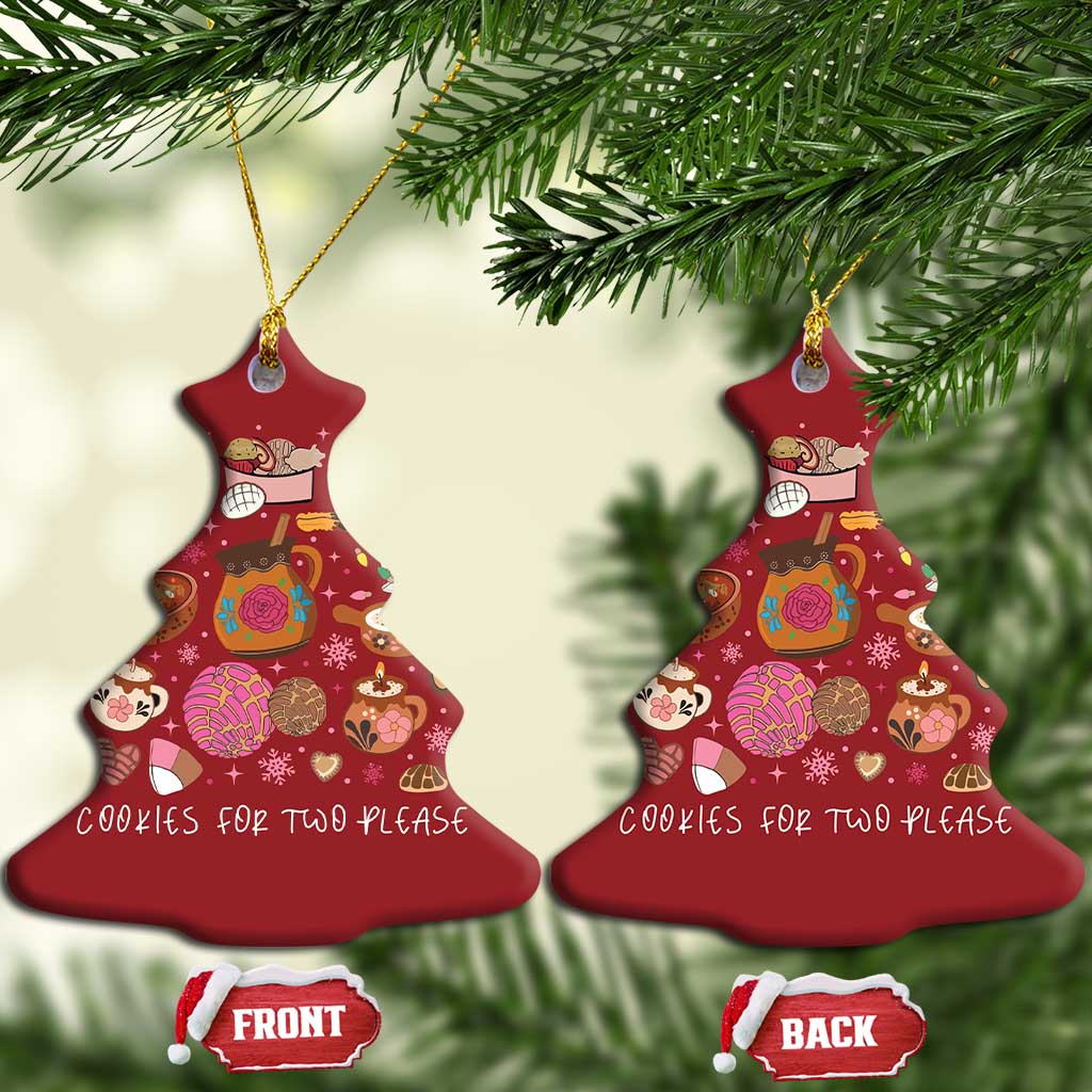 Mexican Christmas Pregnancy Announcement Christmas Ornament Cookies For Two Please Xmas Maternity Gift - African Pride
