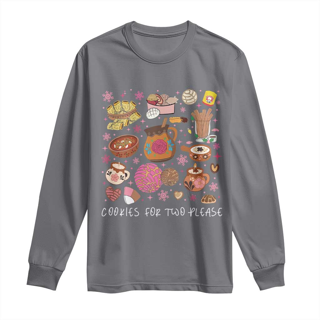 Mexican Christmas Pregnancy Announcement Long Sleeve Shirt Cookies For Two Please Xmas Maternity Gift - African Pride