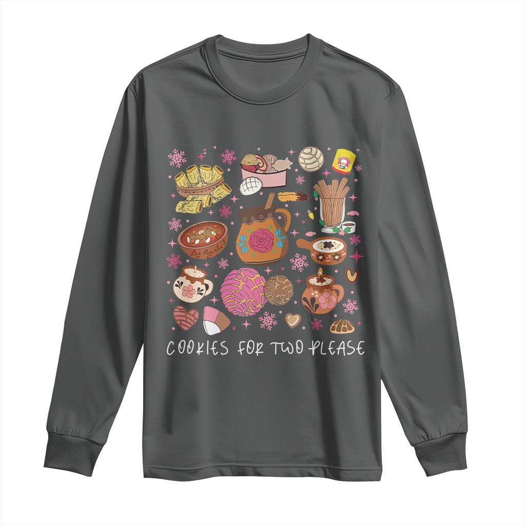 Mexican Christmas Pregnancy Announcement Long Sleeve Shirt Cookies For Two Please Xmas Maternity Gift - African Pride