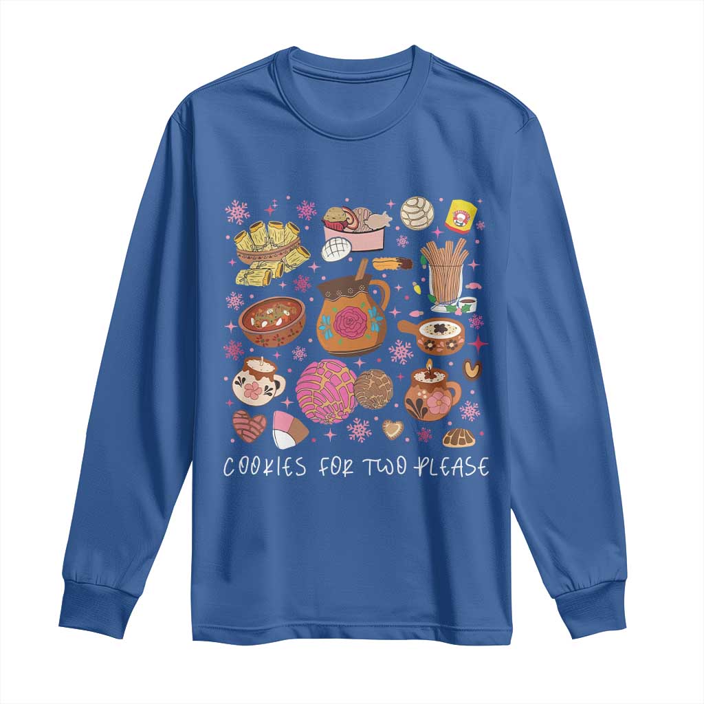 Mexican Christmas Pregnancy Announcement Long Sleeve Shirt Cookies For Two Please Xmas Maternity Gift - African Pride