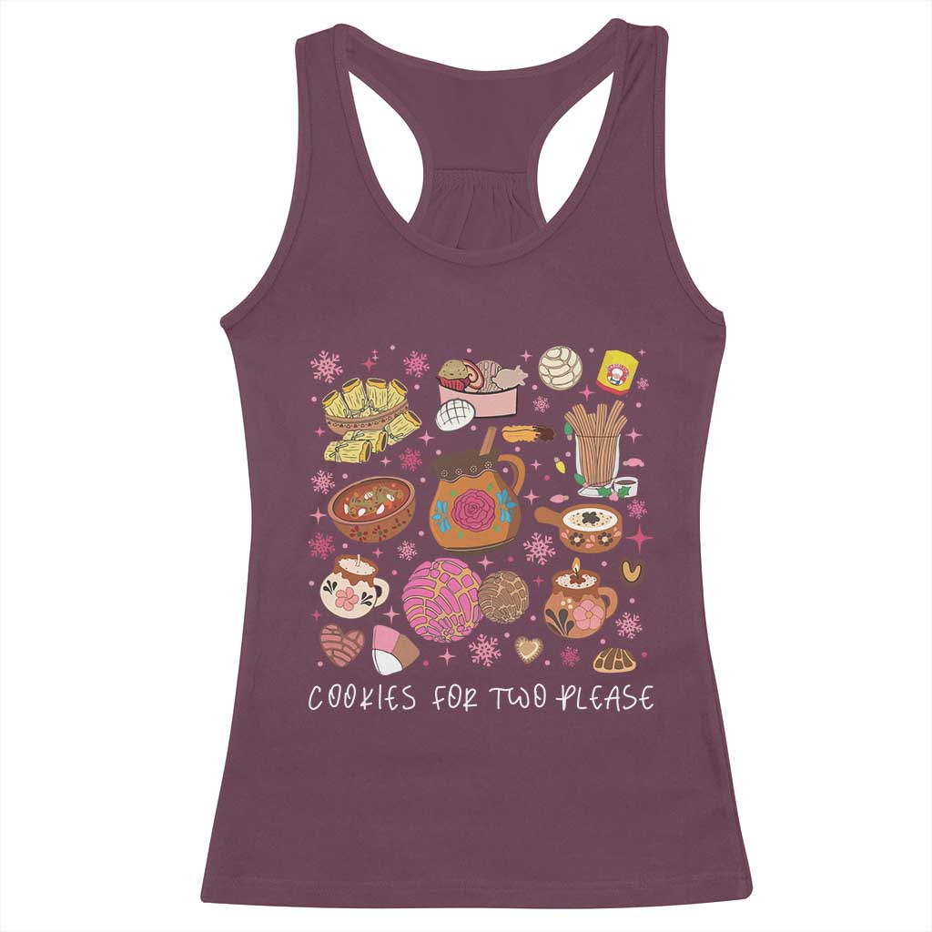Mexican Christmas Pregnancy Announcement Racerback Tank Top Cookies For Two Please Xmas Maternity Gift - African Pride
