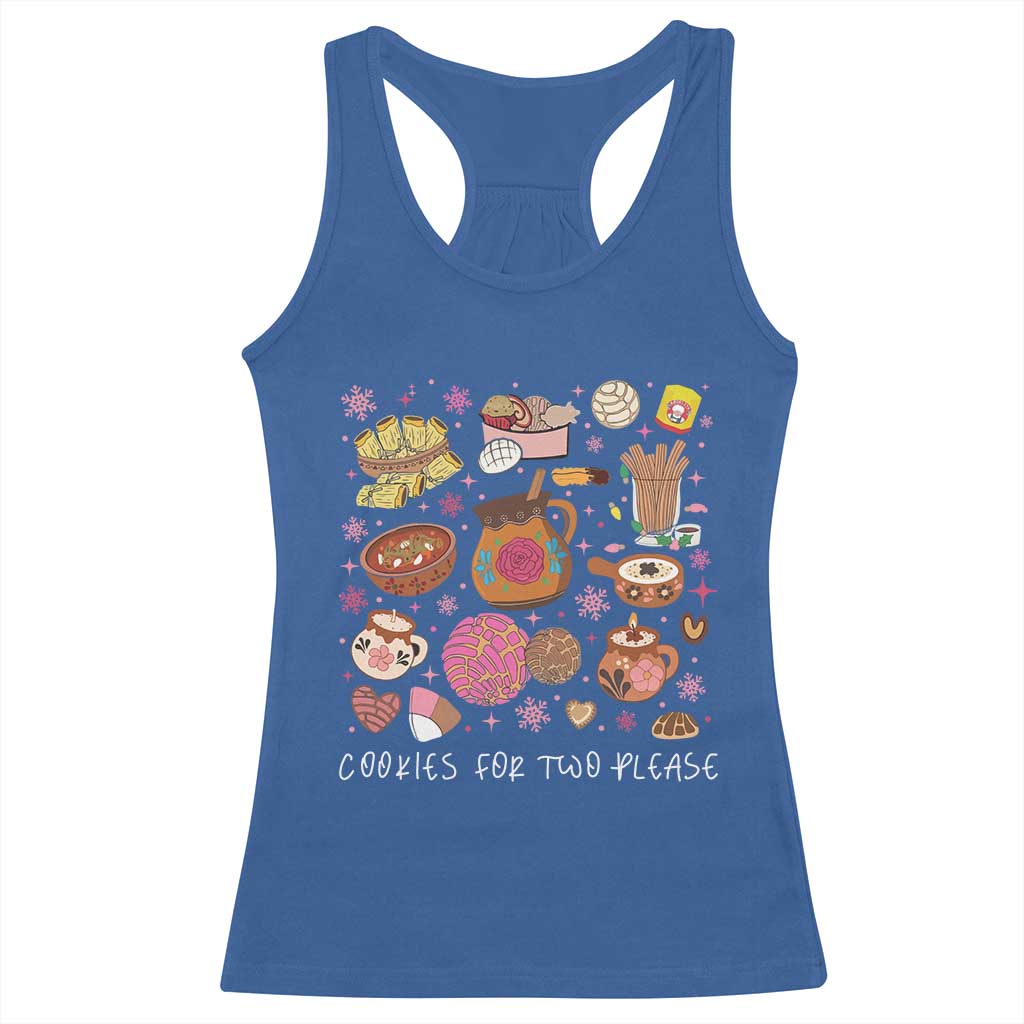 Mexican Christmas Pregnancy Announcement Racerback Tank Top Cookies For Two Please Xmas Maternity Gift - African Pride