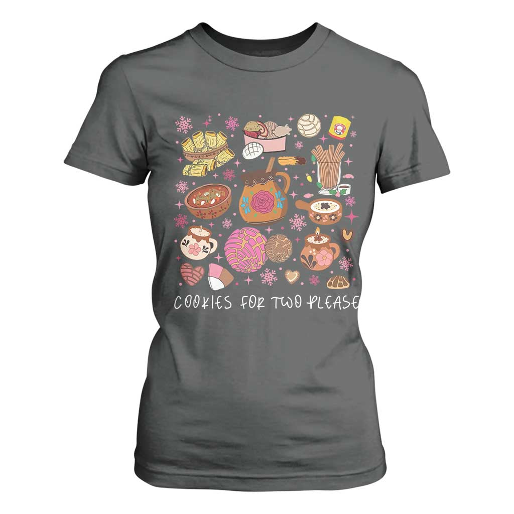Mexican Christmas Pregnancy Announcement T Shirt For Women Cookies For Two Please Xmas Maternity Gift - African Pride