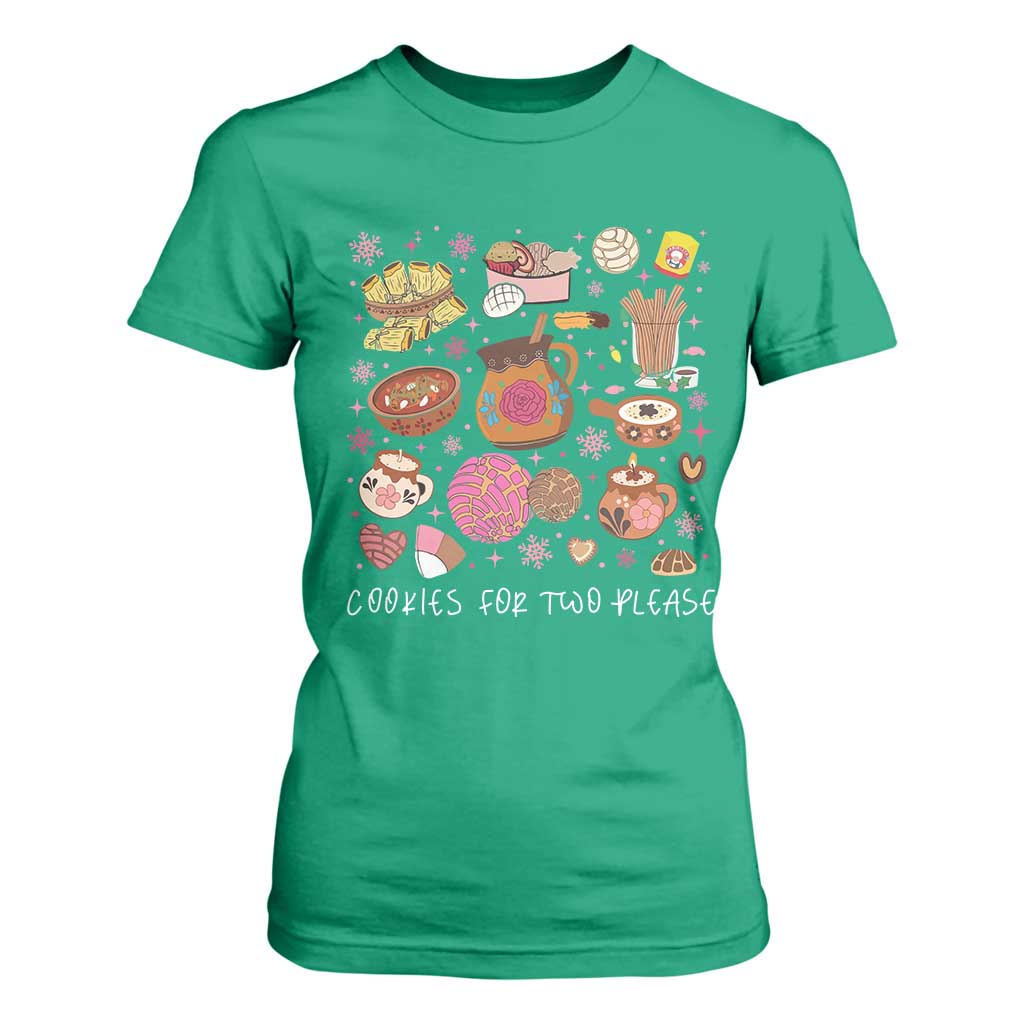 Mexican Christmas Pregnancy Announcement T Shirt For Women Cookies For Two Please Xmas Maternity Gift - African Pride
