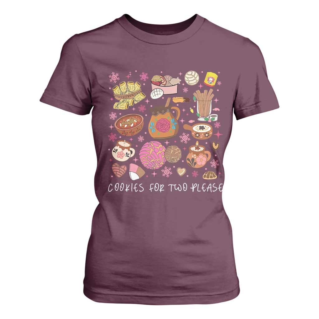 Mexican Christmas Pregnancy Announcement T Shirt For Women Cookies For Two Please Xmas Maternity Gift - African Pride