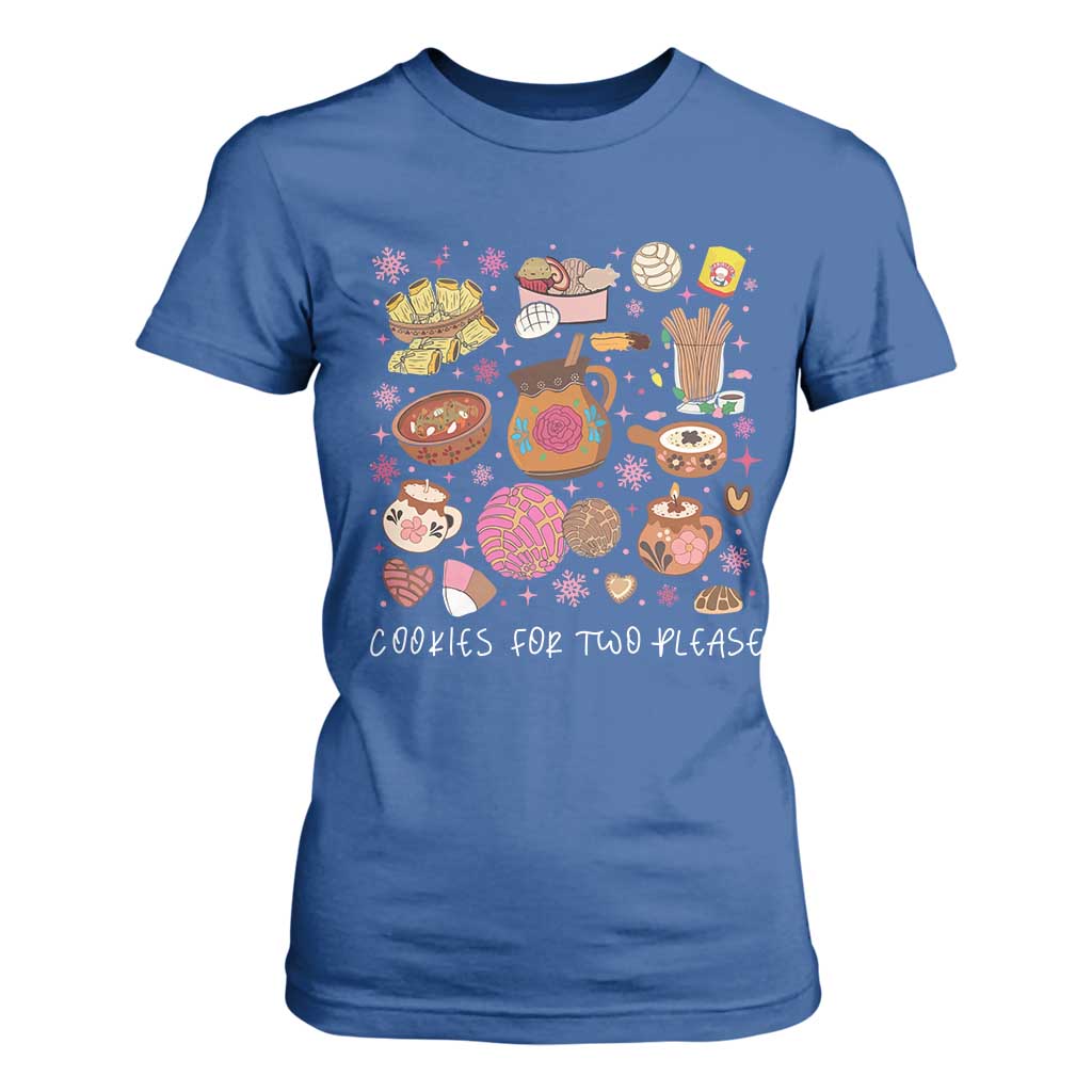 Mexican Christmas Pregnancy Announcement T Shirt For Women Cookies For Two Please Xmas Maternity Gift - African Pride
