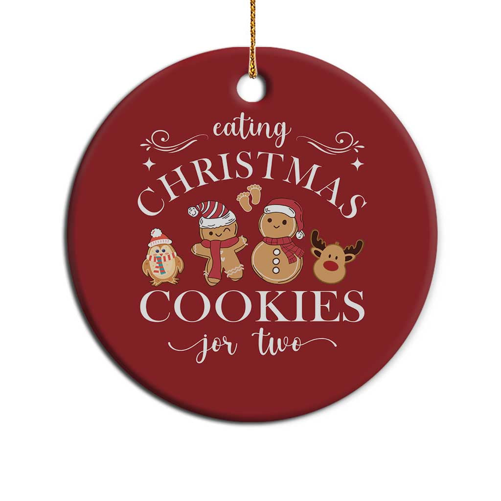 Christmas Pregnancy Announcement Christmas Ornament Eating Xmas Cookies For Two Maternity Gift - African Pride