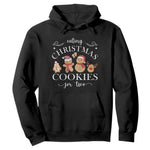 Christmas Pregnancy Announcement Hoodie Eating Xmas Cookies For Two Maternity Gift - African Pride
