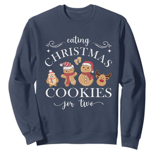 Christmas Pregnancy Announcement Sweatshirt Eating Xmas Cookies For Two Maternity Gift - African Pride