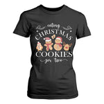 Christmas Pregnancy Announcement T Shirt For Women Eating Xmas Cookies For Two Maternity Gift - African Pride