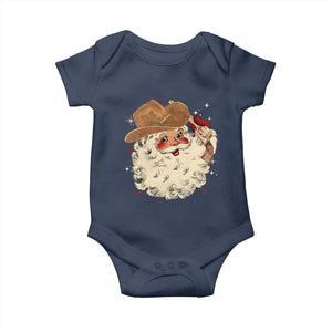 Christmas Cowboy Baby Onesie Santa Claus Merry Xmas Vintage 90s Western Country - African Pride