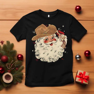 Christmas Cowboy T Shirt Santa Claus Merry Xmas Vintage 90s Western Country - African Pride