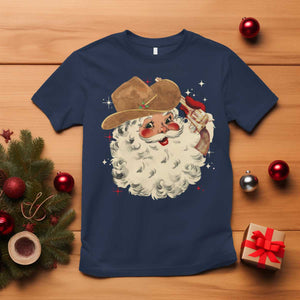 Christmas Cowboy T Shirt Santa Claus Merry Xmas Vintage 90s Western Country - African Pride