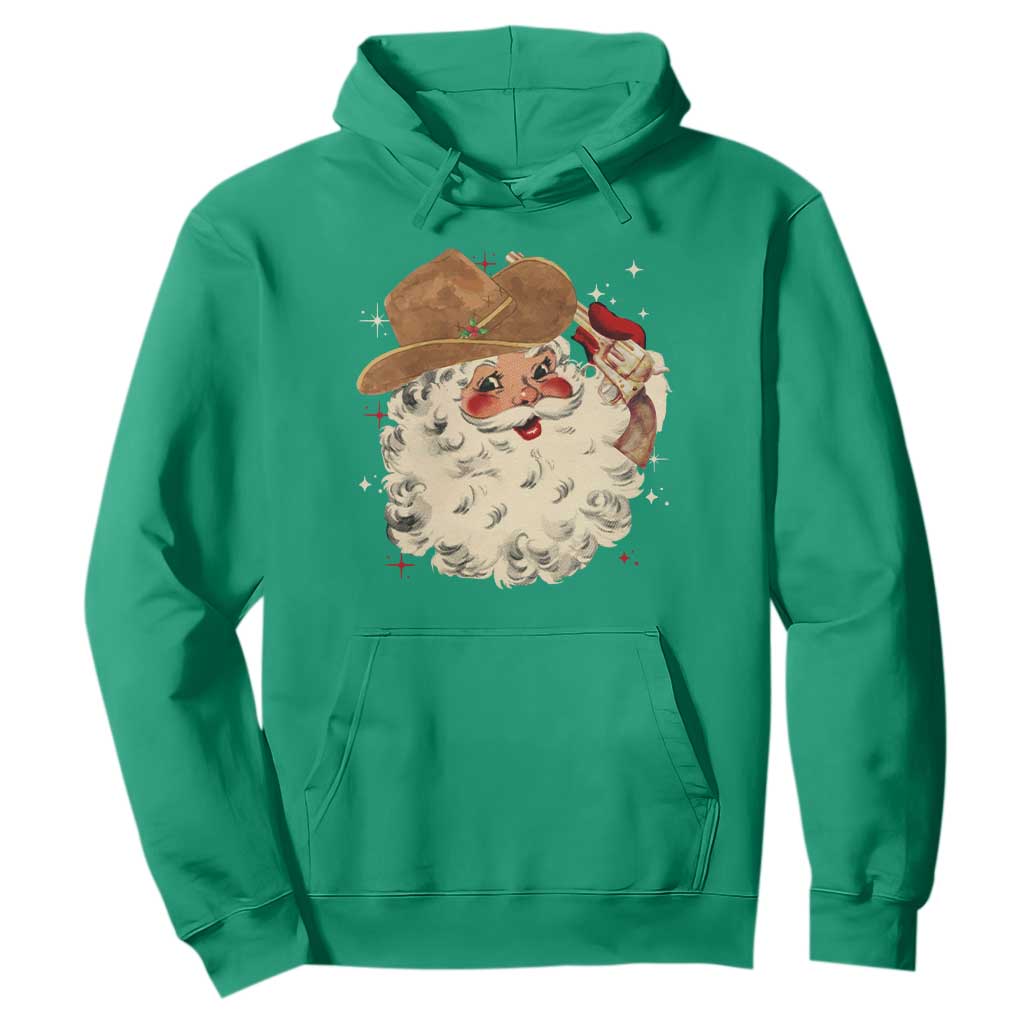 Christmas Cowboy Hoodie Santa Claus Merry Xmas Vintage 90s Western Country - African Pride