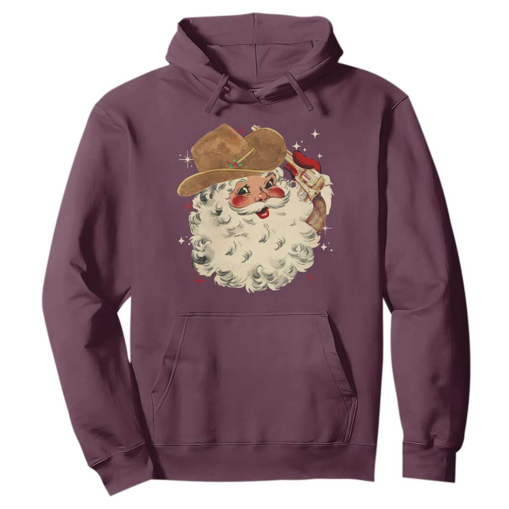 Christmas Cowboy Hoodie Santa Claus Merry Xmas Vintage 90s Western Country - African Pride