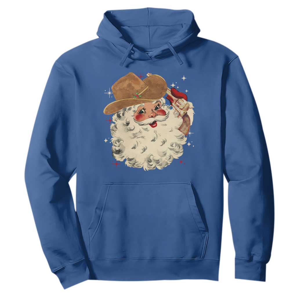 Christmas Cowboy Hoodie Santa Claus Merry Xmas Vintage 90s Western Country - African Pride