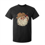 Christmas Cowboy T Shirt For Kid Santa Claus Merry Xmas Vintage 90s Western Country - African Pride